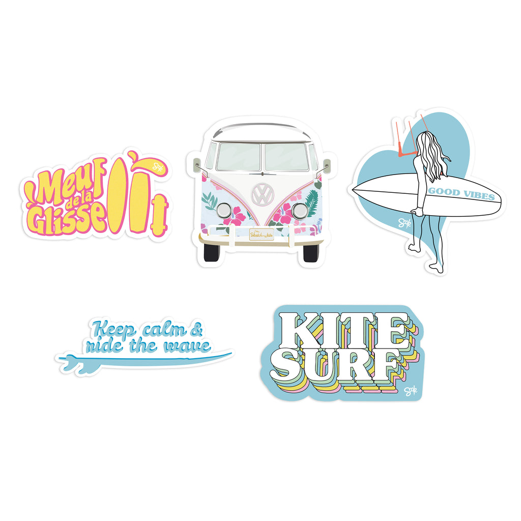 LOT STICKERS - Kite girl 🤙🏻